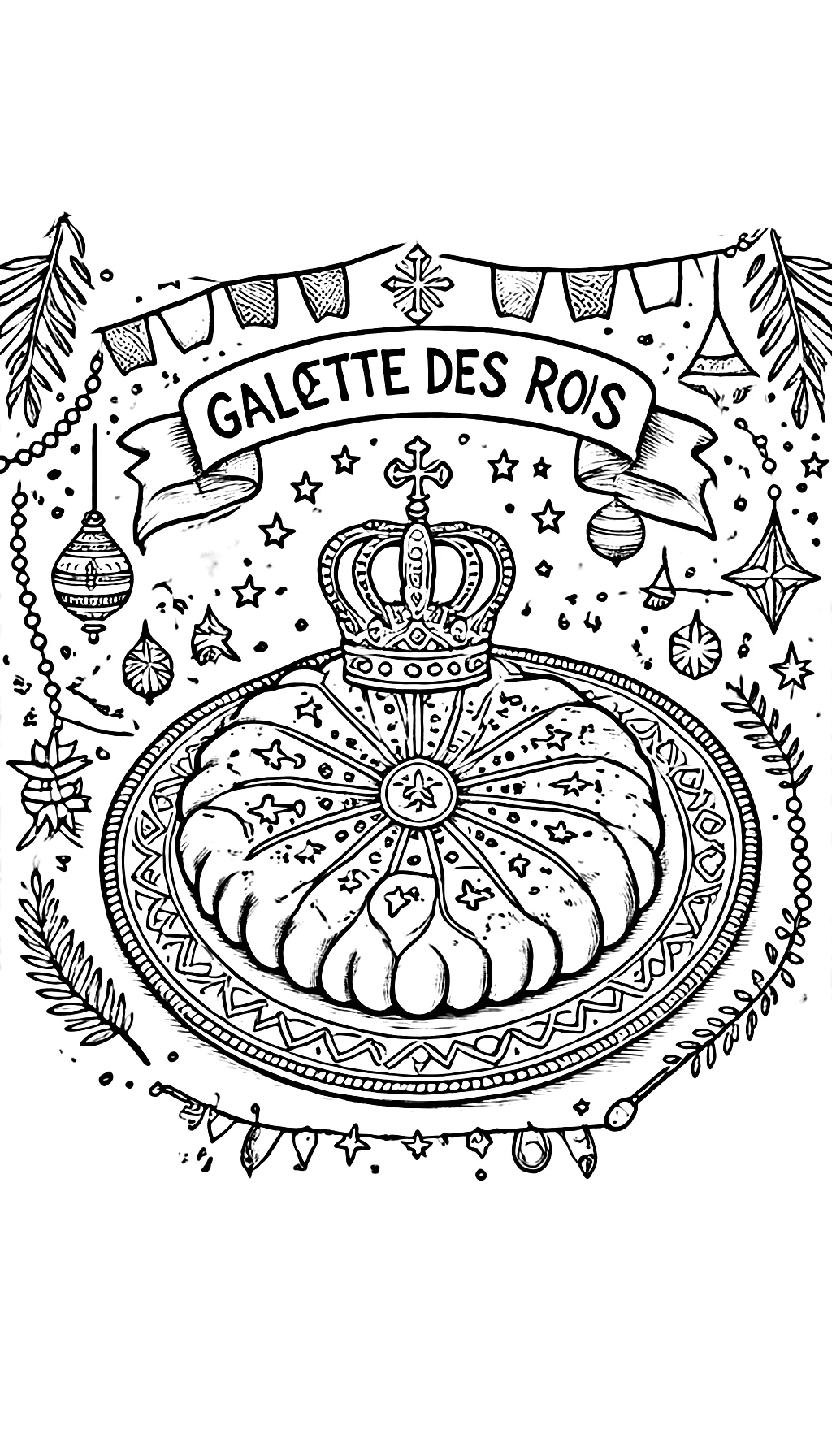 coloriage Galette des rois gratuit a imprimer 1