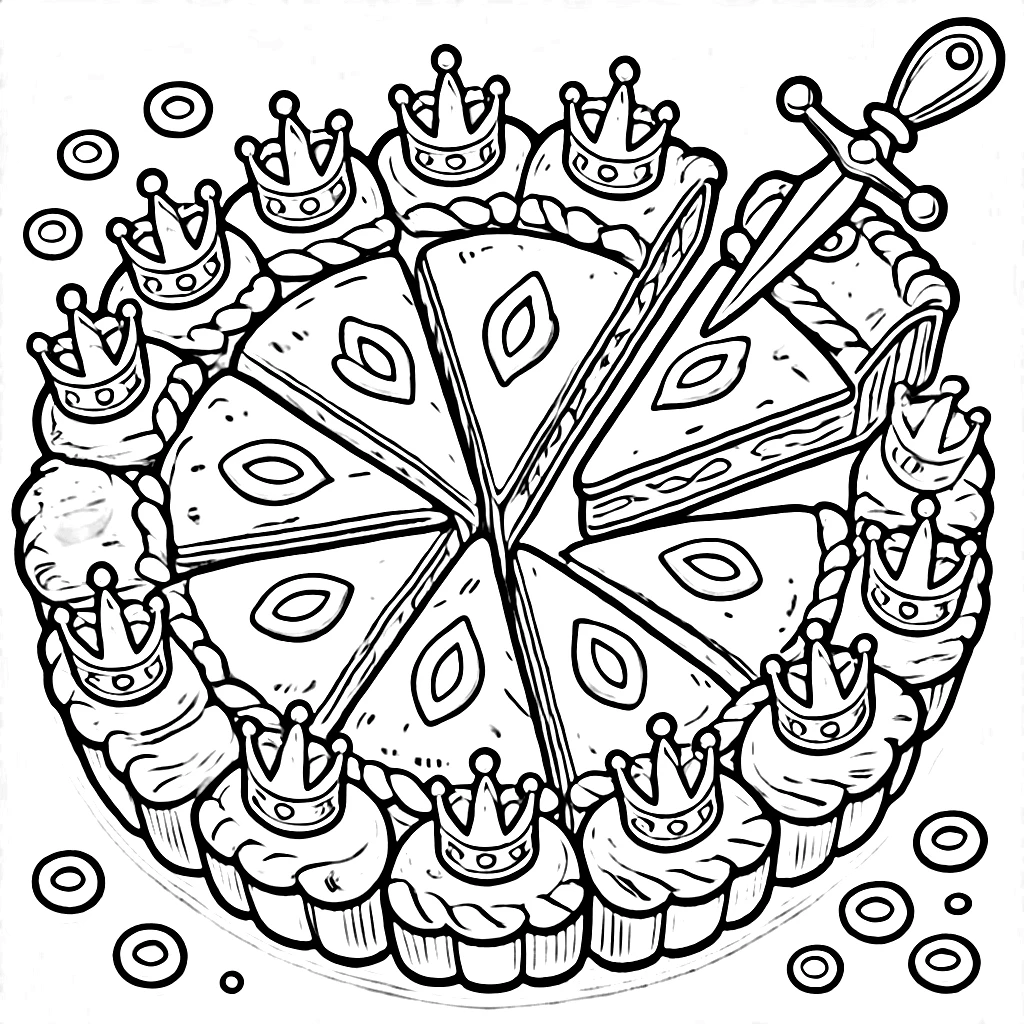 coloriage Galette des rois à imprimer pdf gratuit