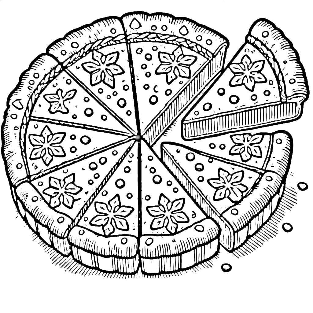 coloriage Galette des rois pour enfant