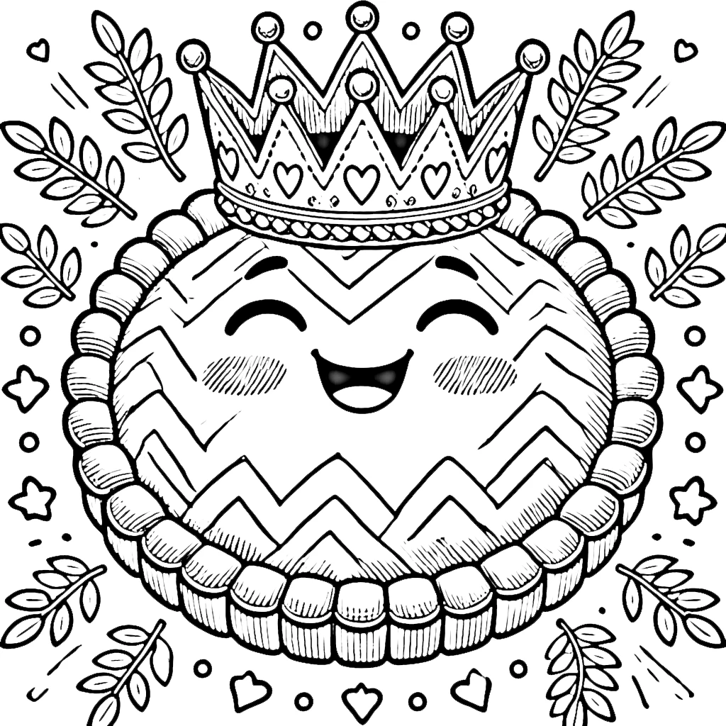 coloriage Galette des rois pour enfants a imprimer gratuit