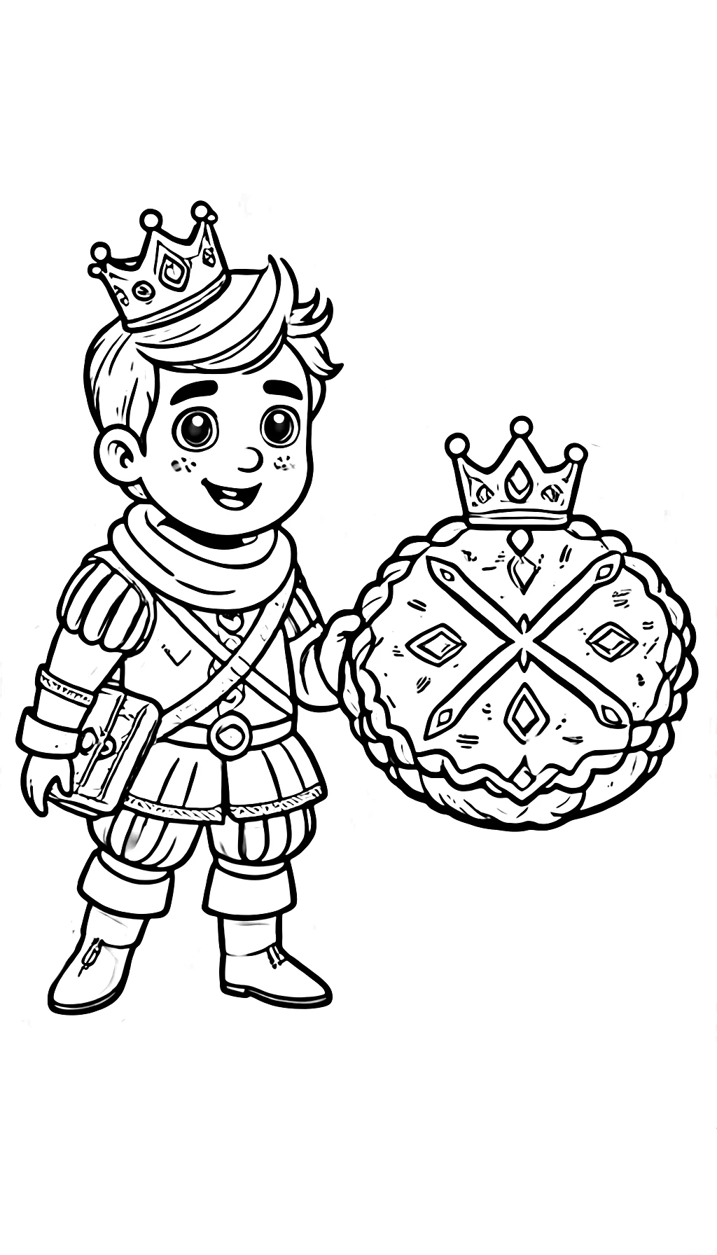 coloriage Galette des rois à imprimer pour enfant de 4 ans