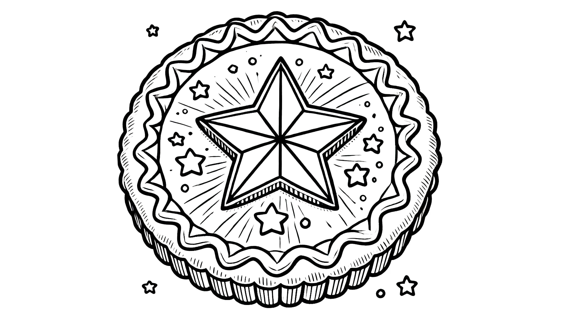 coloriage Galette des rois pour enfant de 5 ans