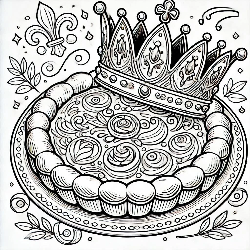 coloriage Galette des rois a imprimer gratuit