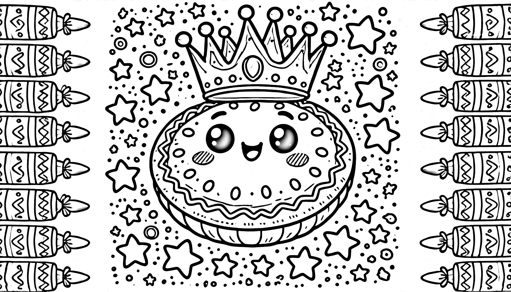 coloriage Galette des rois et decoupage a imprimer gratuit