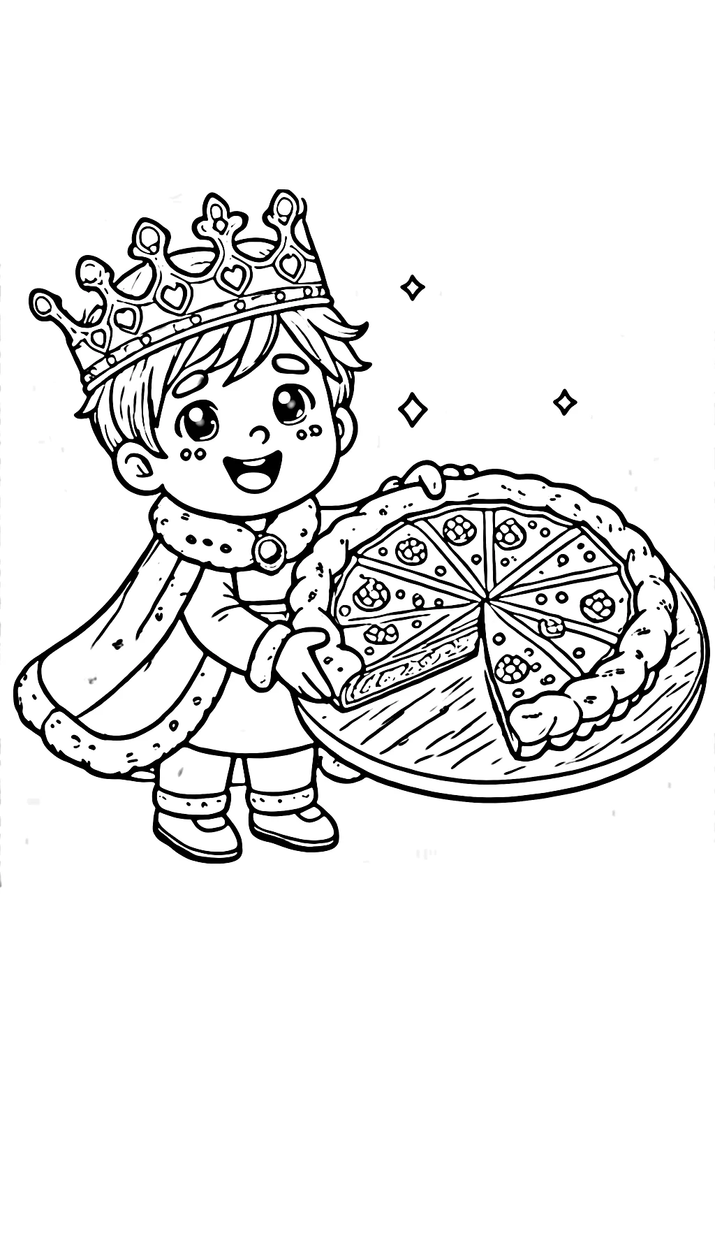 coloriage Galette des rois pour enfant de 7 ans