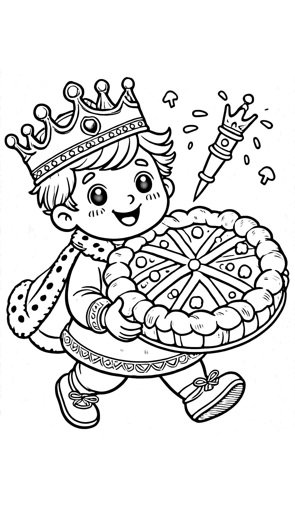 coloriage Galette des rois et apprentissage