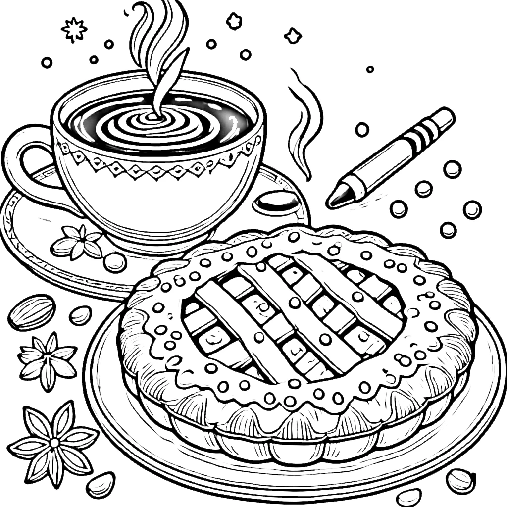 coloriage Galette des rois pour enfant de 8 ans