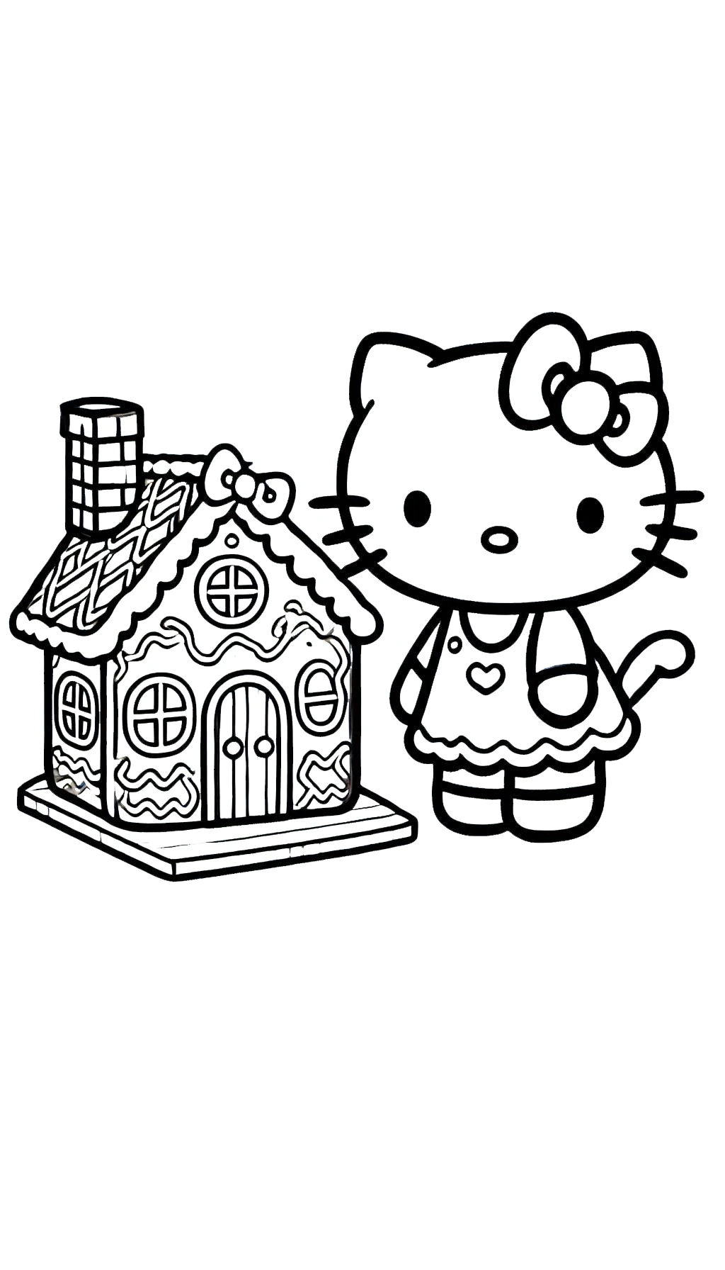 coloriage Hello Kitty Noël pour enfant 1