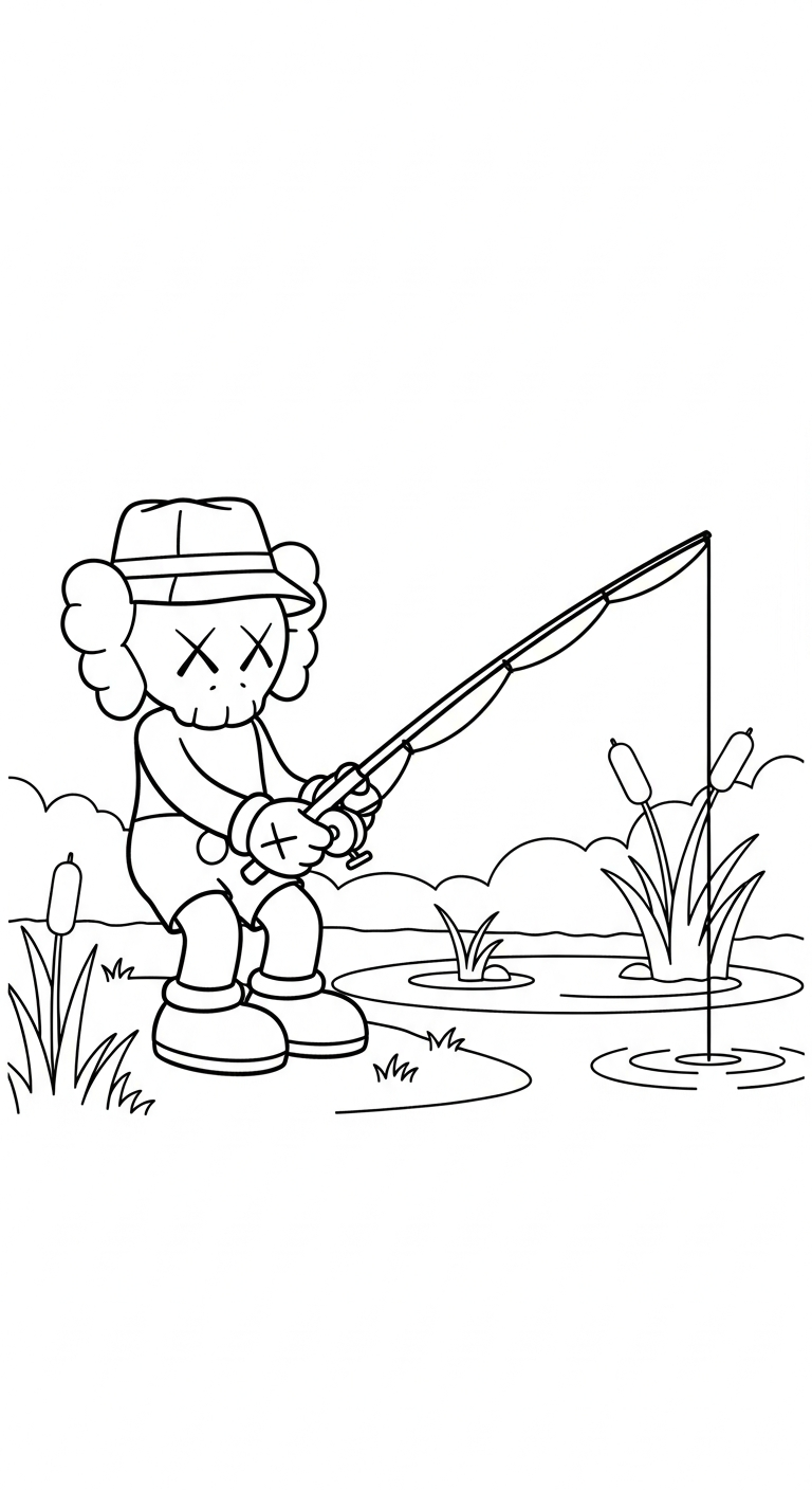 coloriage KAWS updated educatif pour enfant