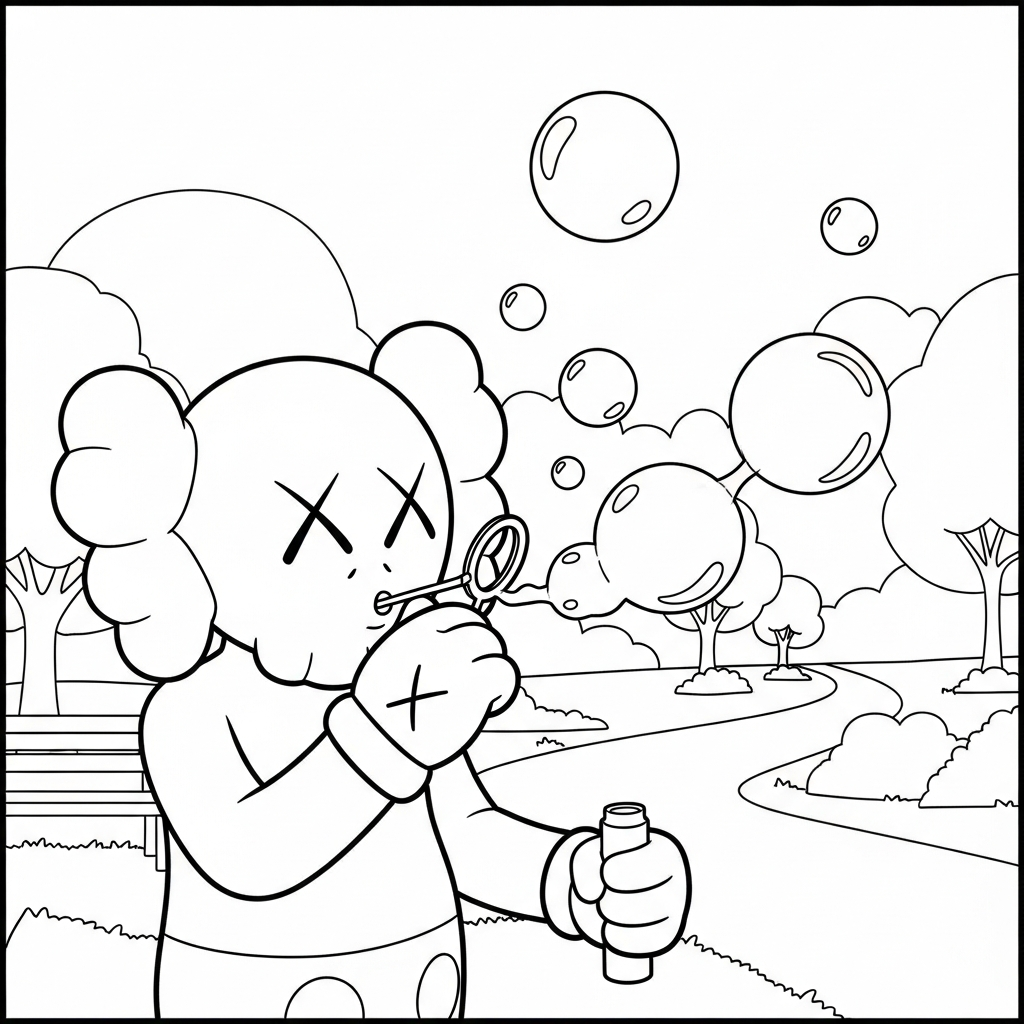 coloriage KAWS updated a colorier en ligne