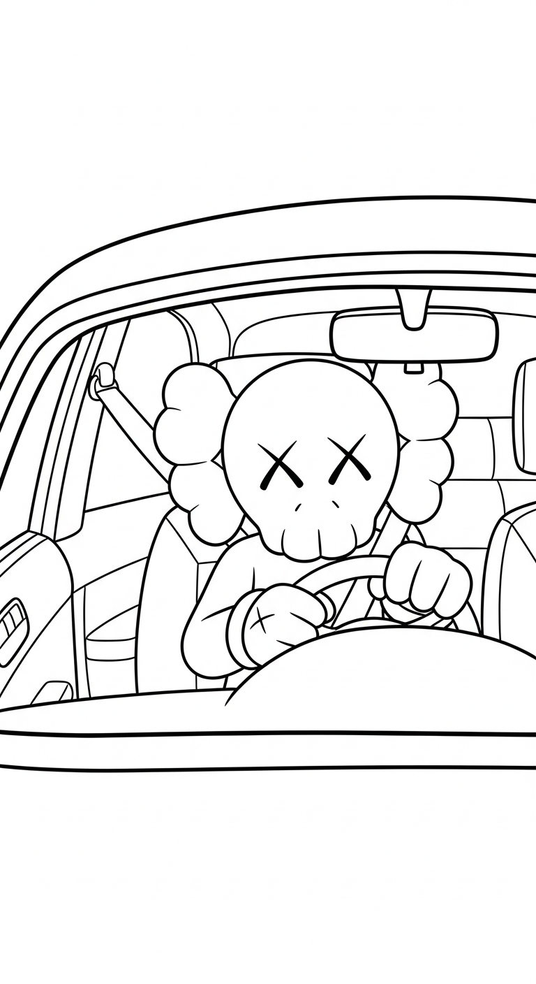 coloriage KAWS updated et apprentissage 1