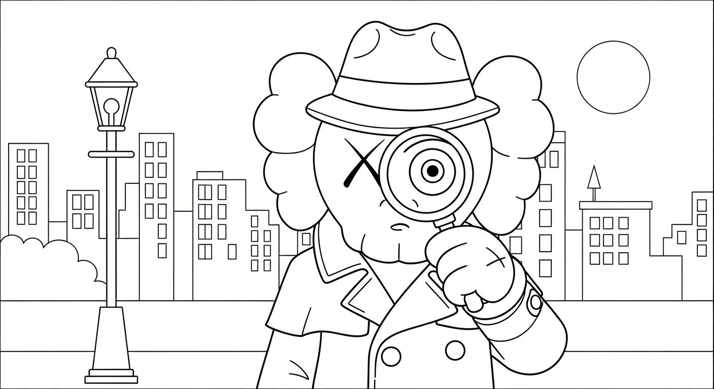 coloriage KAWS updated a imprimer gratuitement