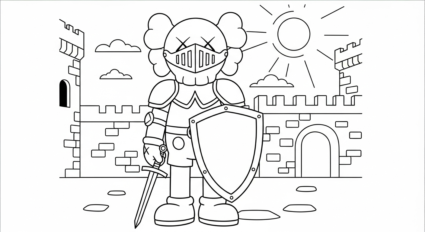 coloriage KAWS updated pour enfant
