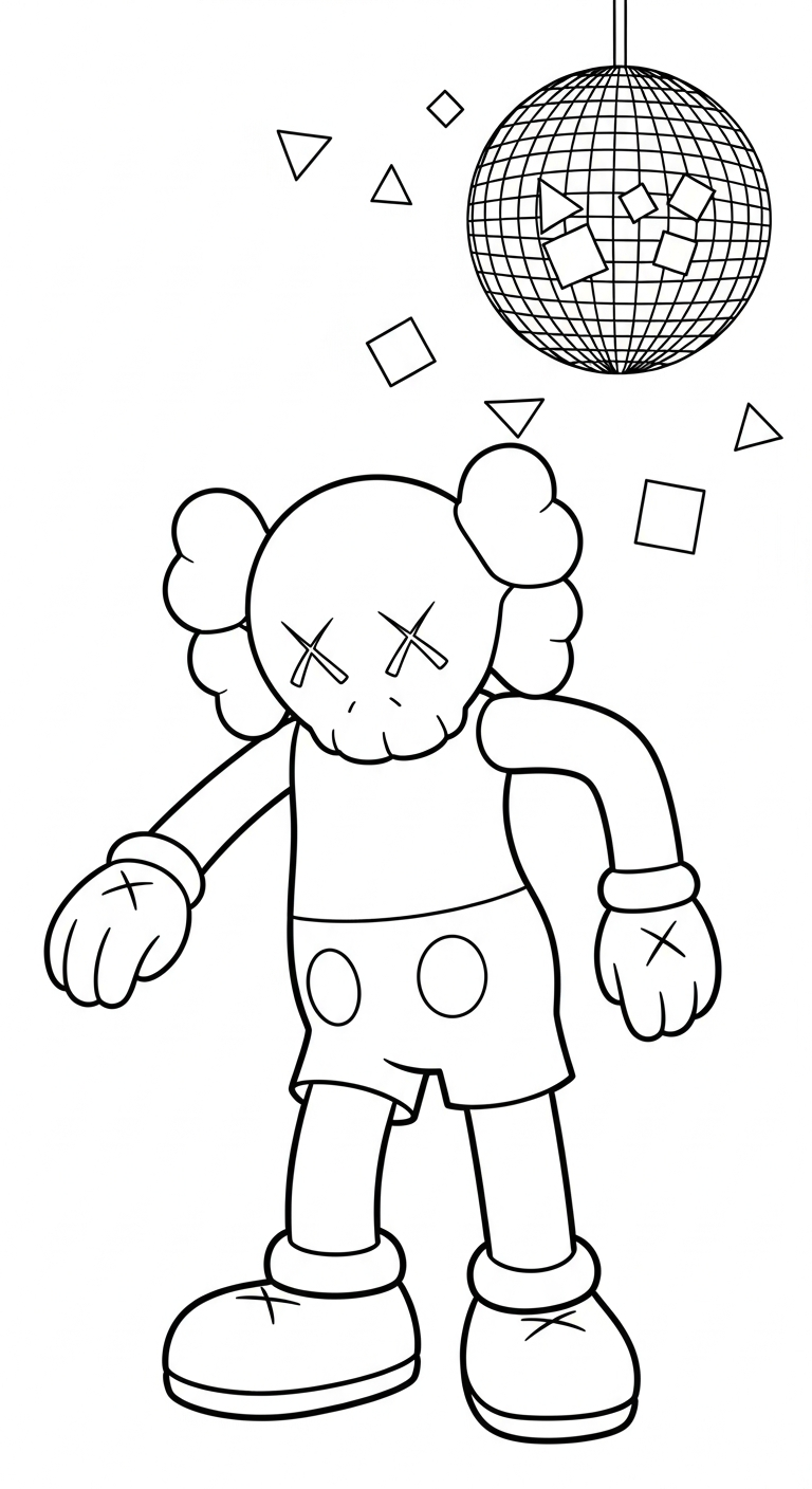 coloriage KAWS updated gratuit à imprimer