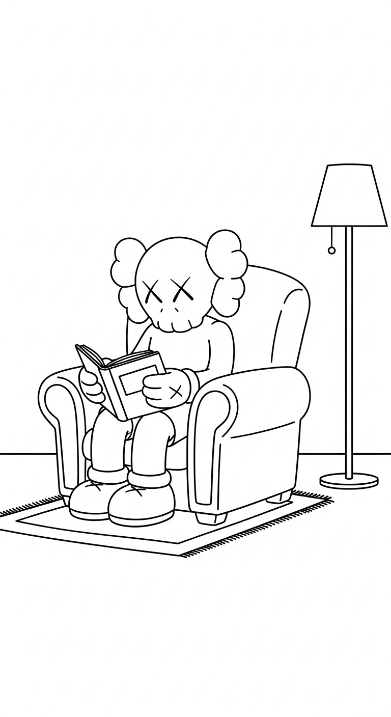 coloriage KAWS updated pour enfant à imprimer