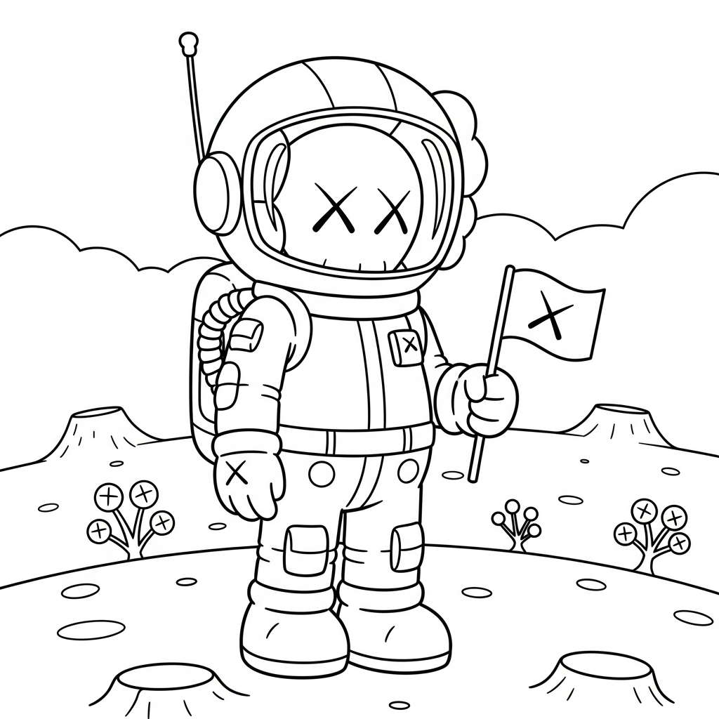 coloriage KAWS updated a imprimer gratuit