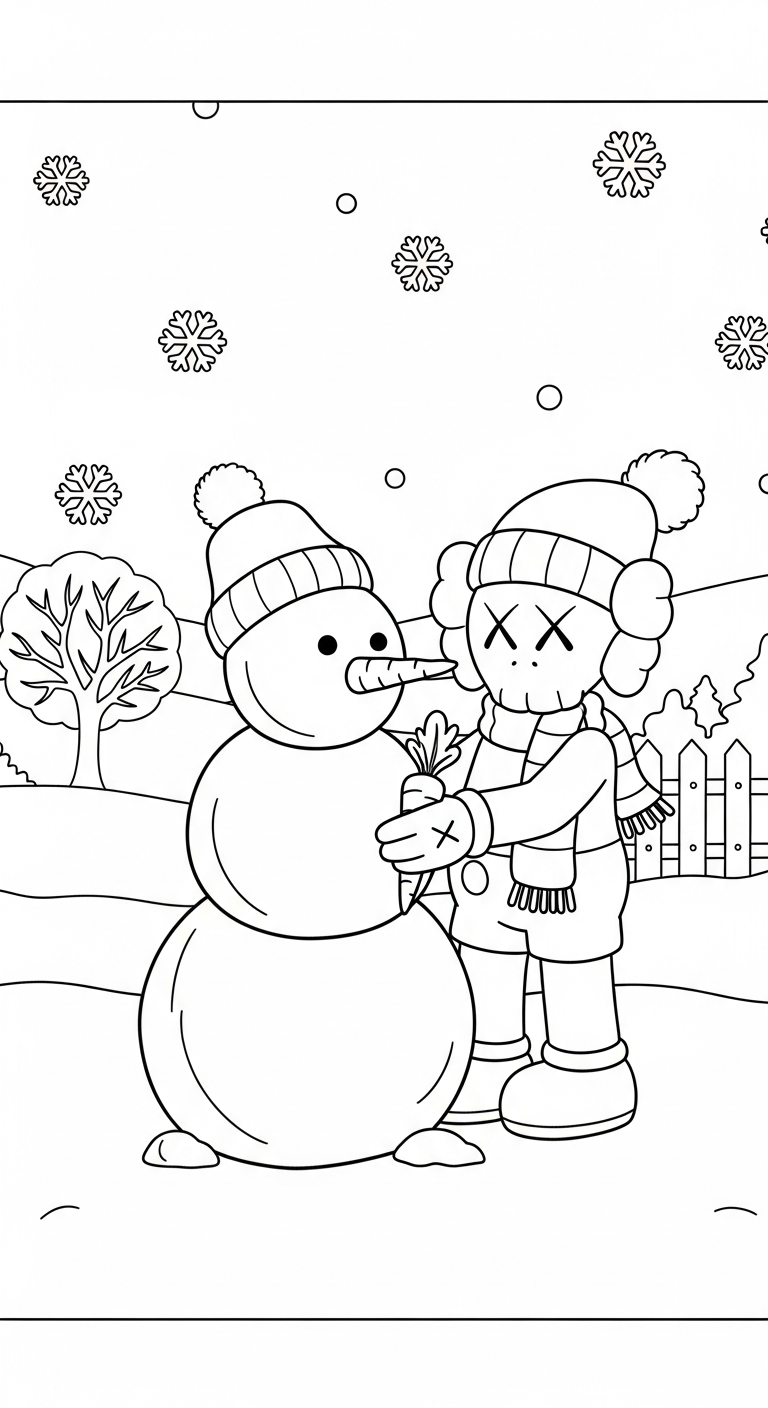 coloriage KAWS updated gratuit pour enfants