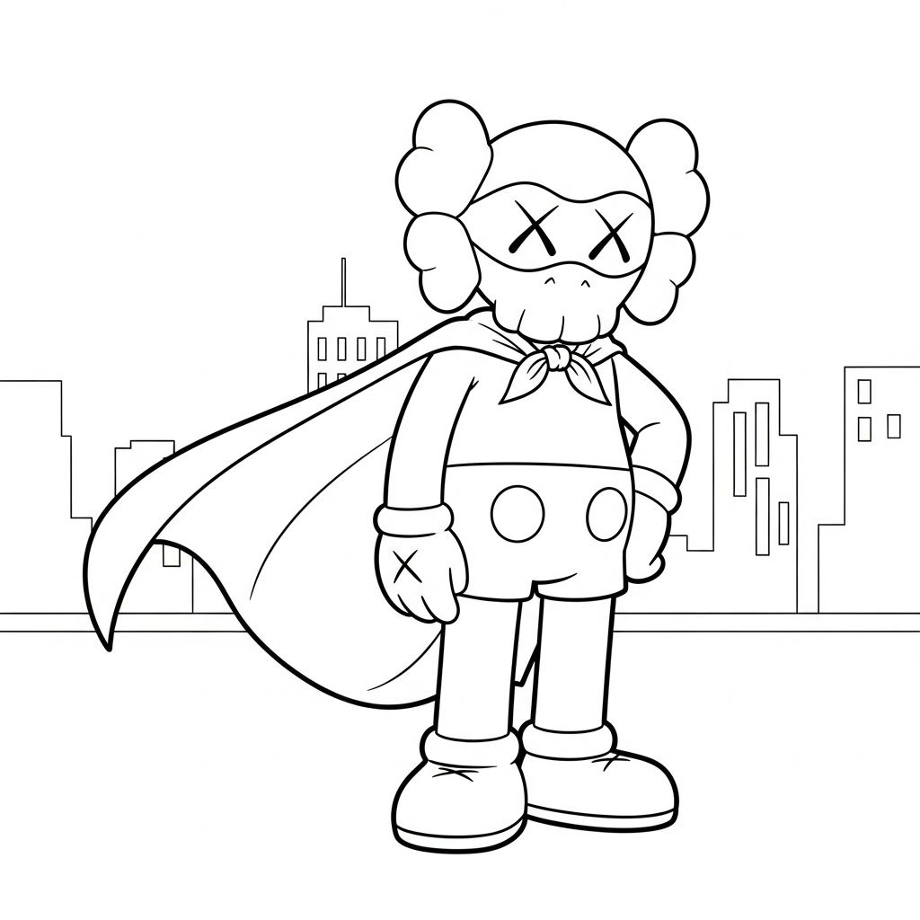 coloriage KAWS updated a imprimer gratuitement 1