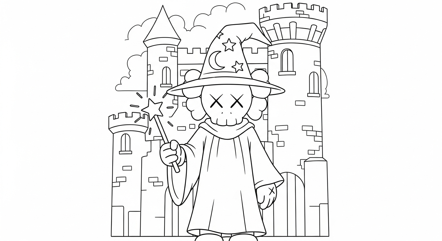 coloriage KAWS updated à imprimer gratuitement 1