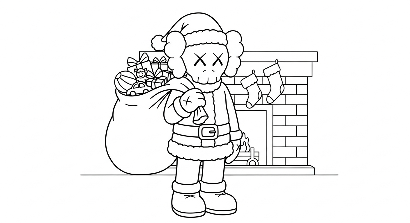 coloriage KAWS updated à imprimer pdf gratuit