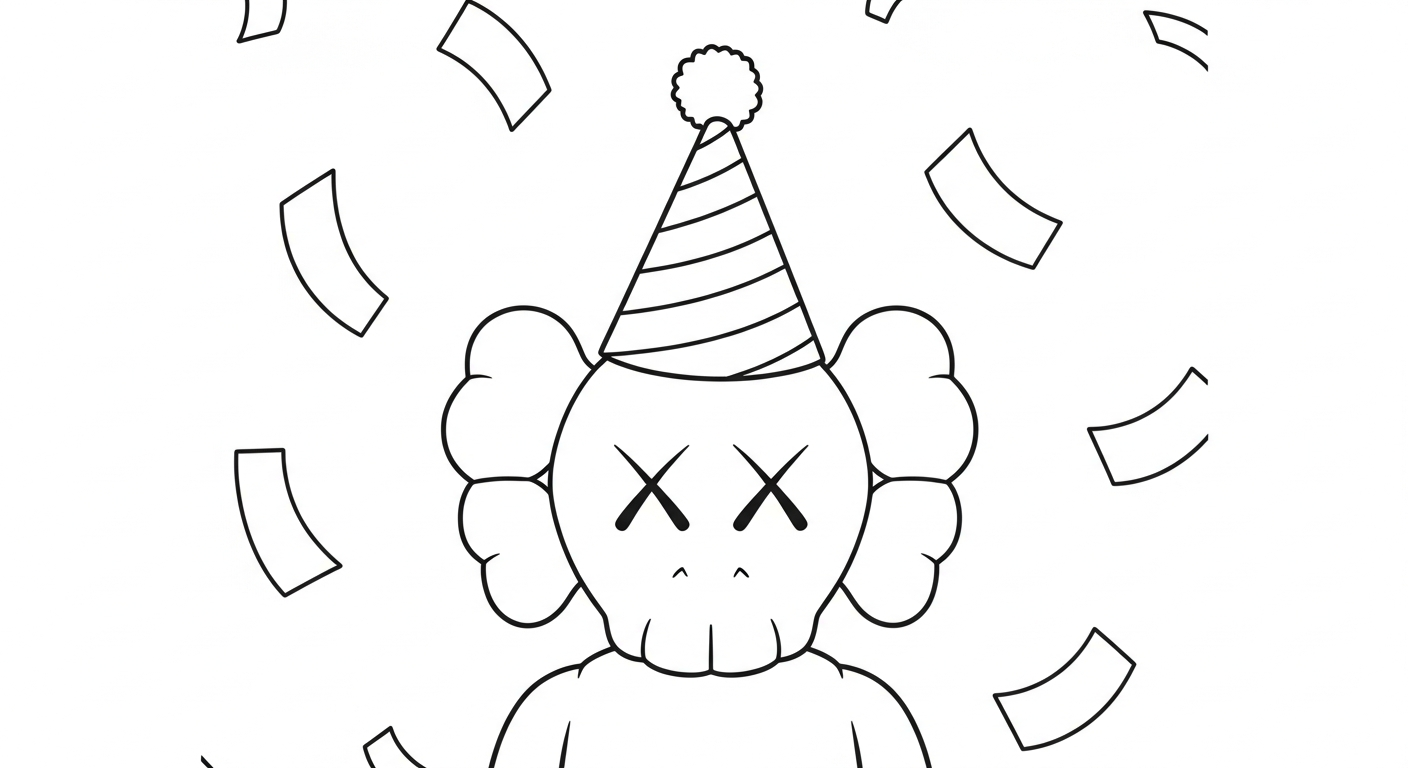 coloriage KAWS updated pour enfants