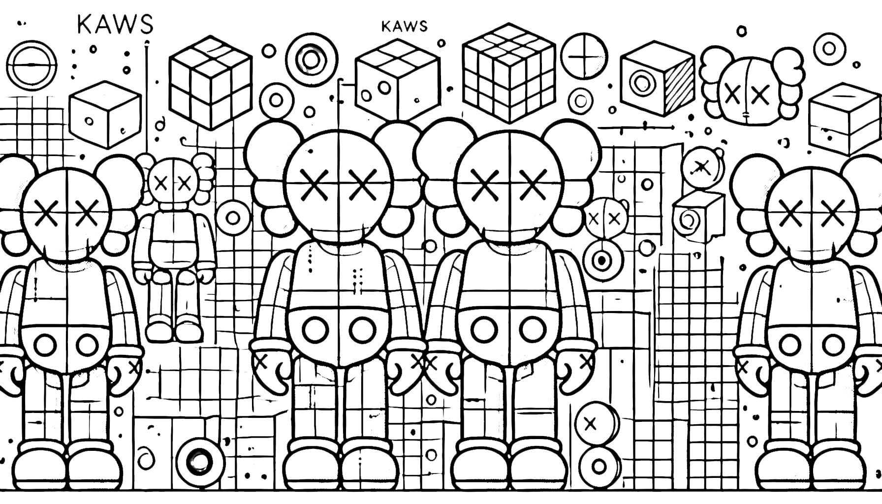 coloriage Kaws gratuit en ligne