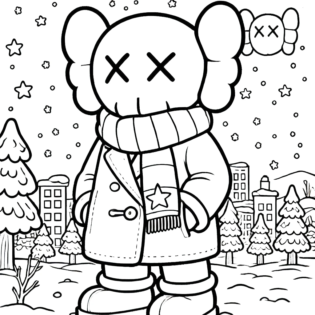 coloriage Kaws pour enfant de 10 ans