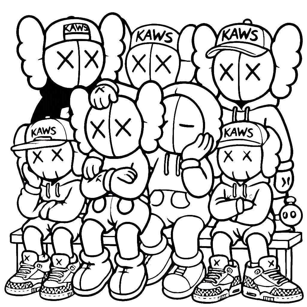 coloriage Kaws a dessiner et imprimer