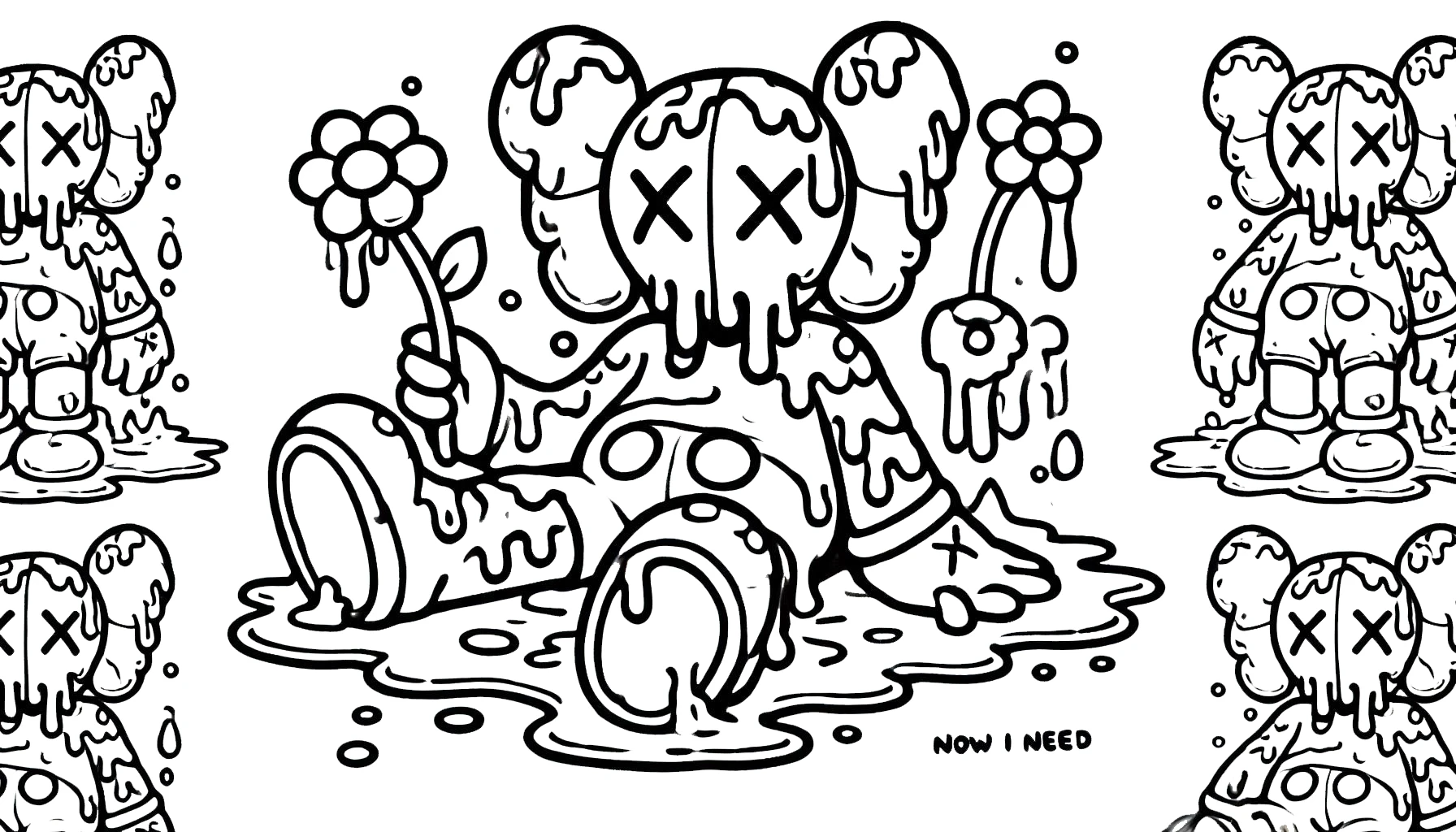 coloriage Kaws gratuit à imprimer