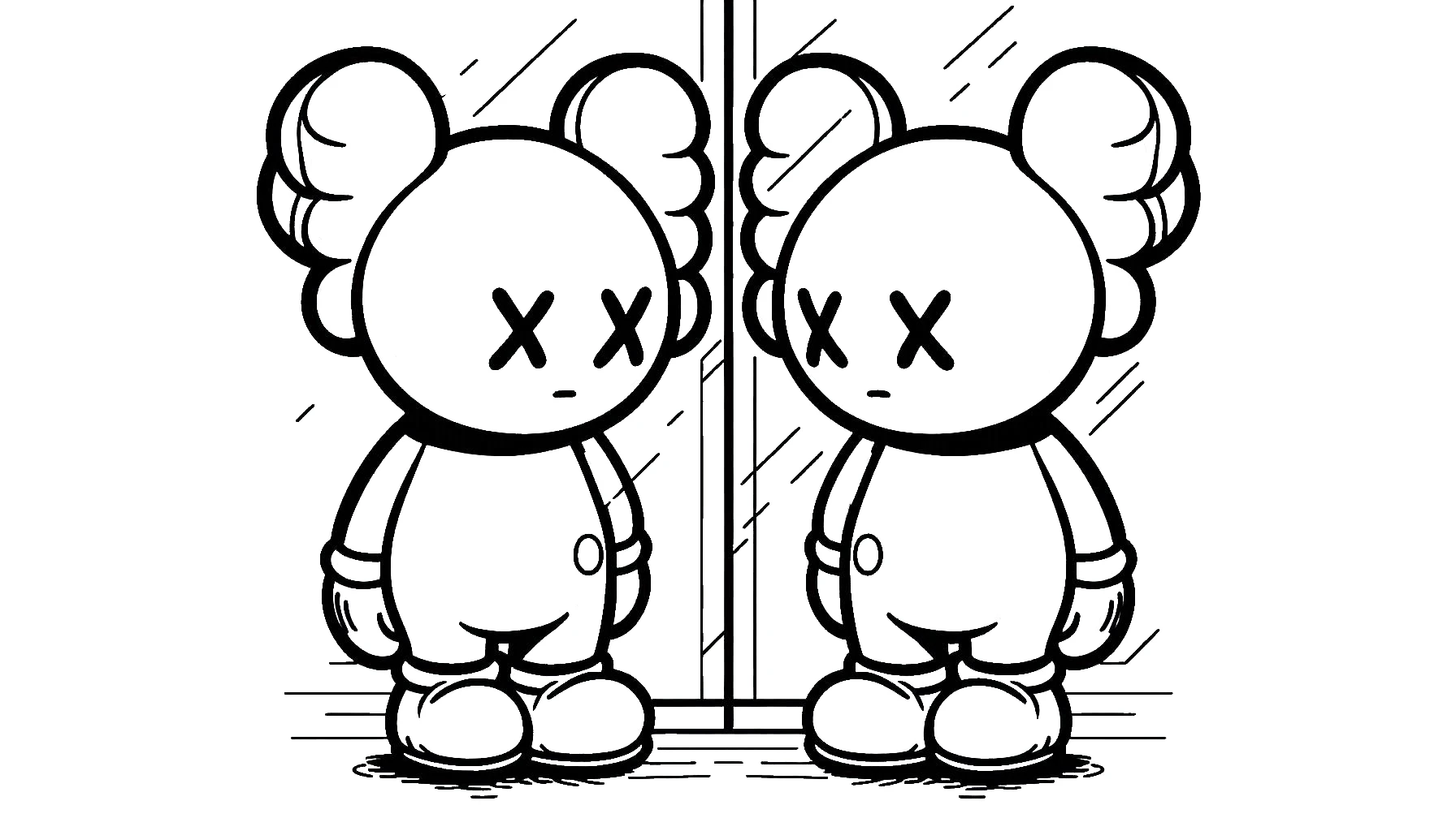 coloriage Kaws pour enfant gratuit