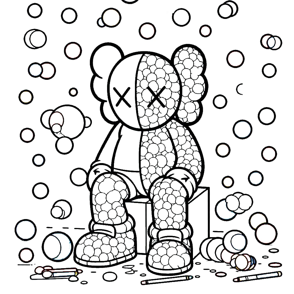 coloriage Kaws pour enfant