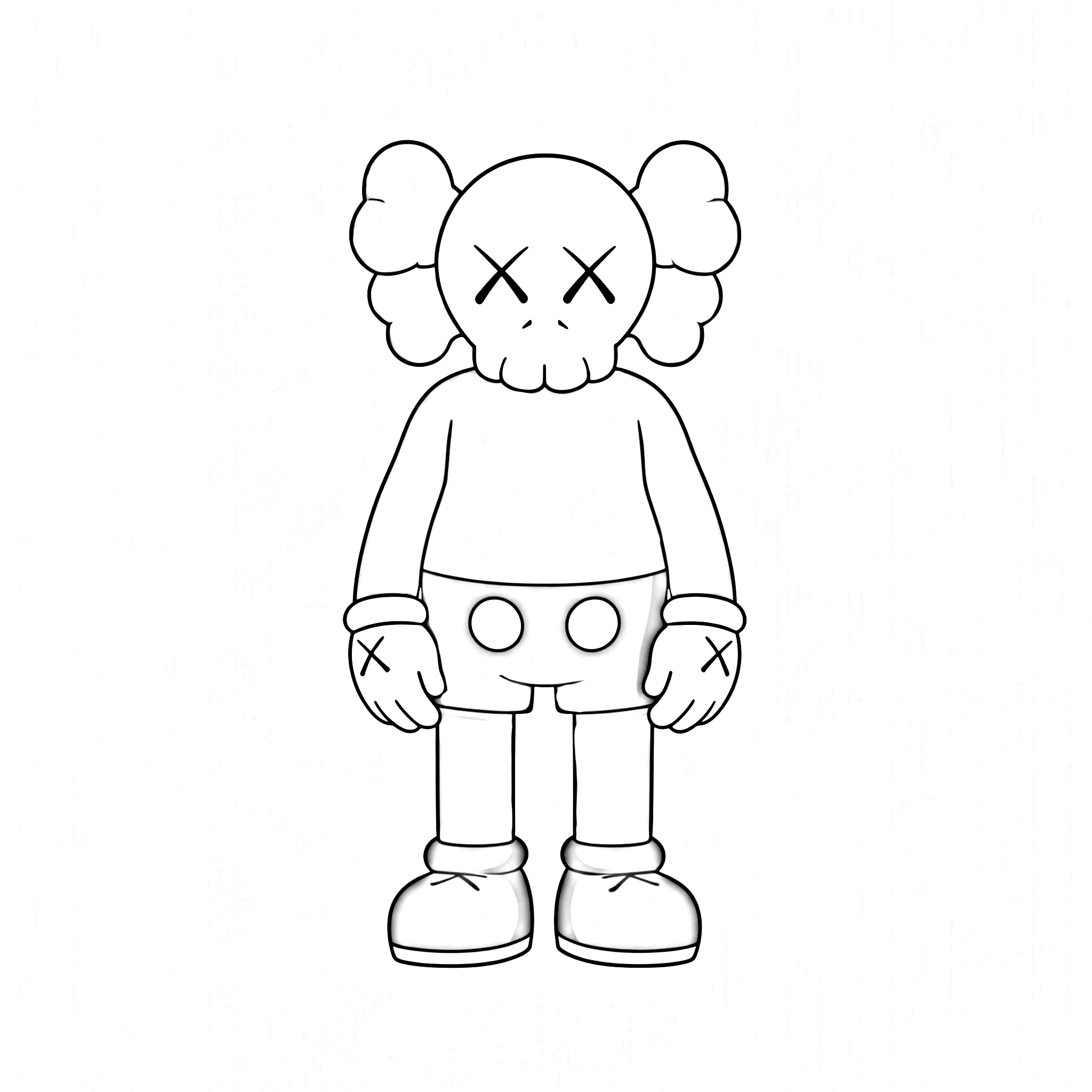 coloriage Kaws à imprimer pour enfant de 8 ans