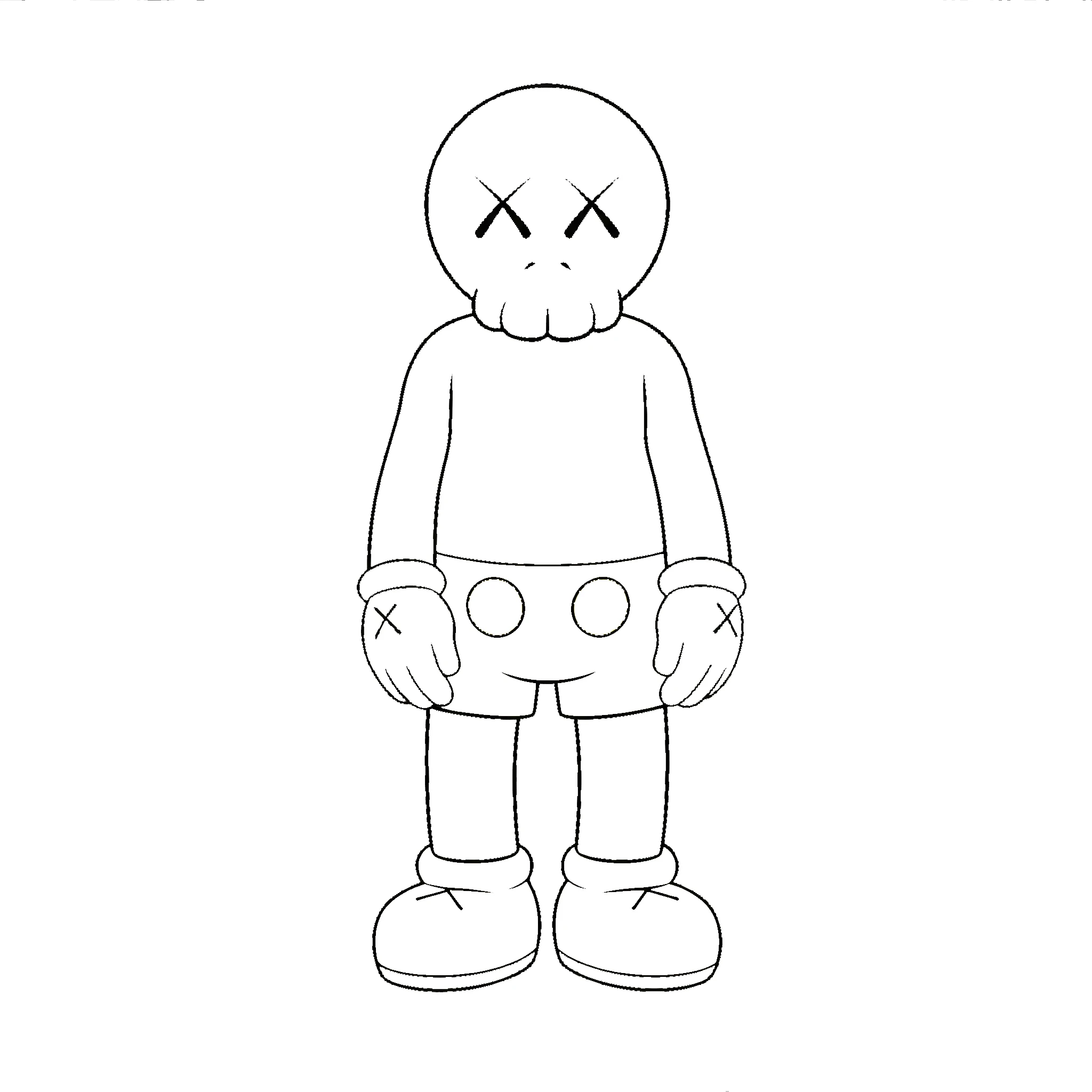 coloriage Kaws d'enfant a imprimer