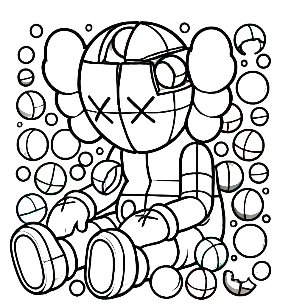 coloriage Kaws en ligne