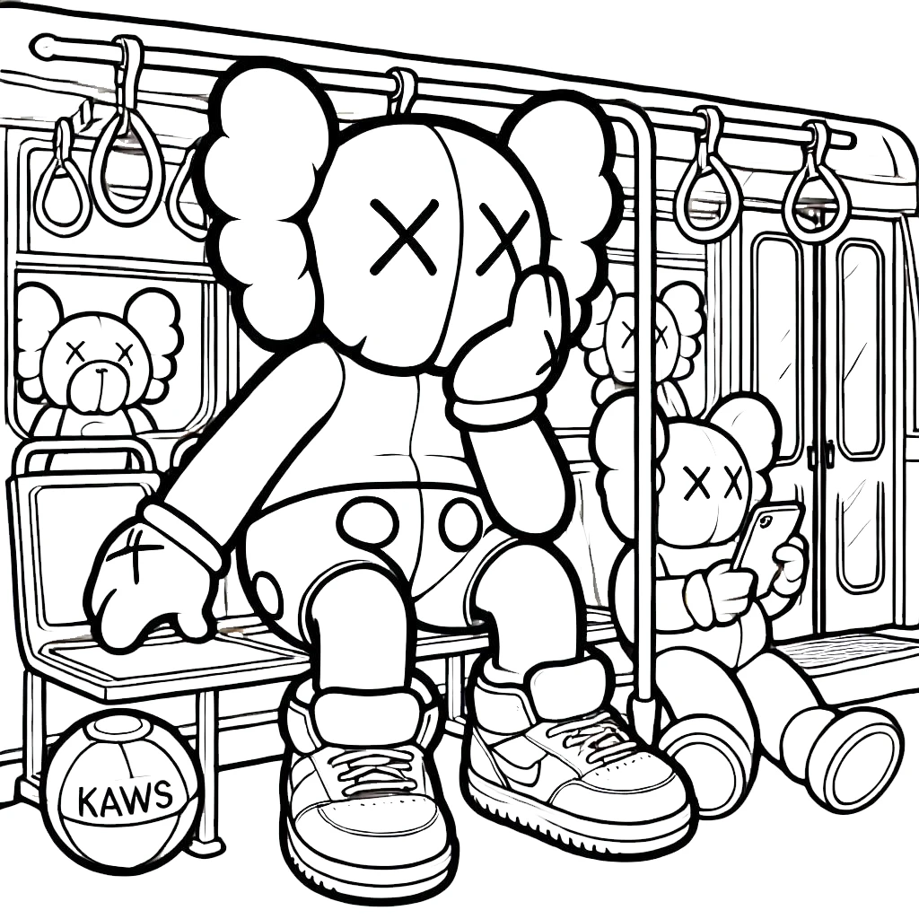 imprimer coloriage Kaws 1