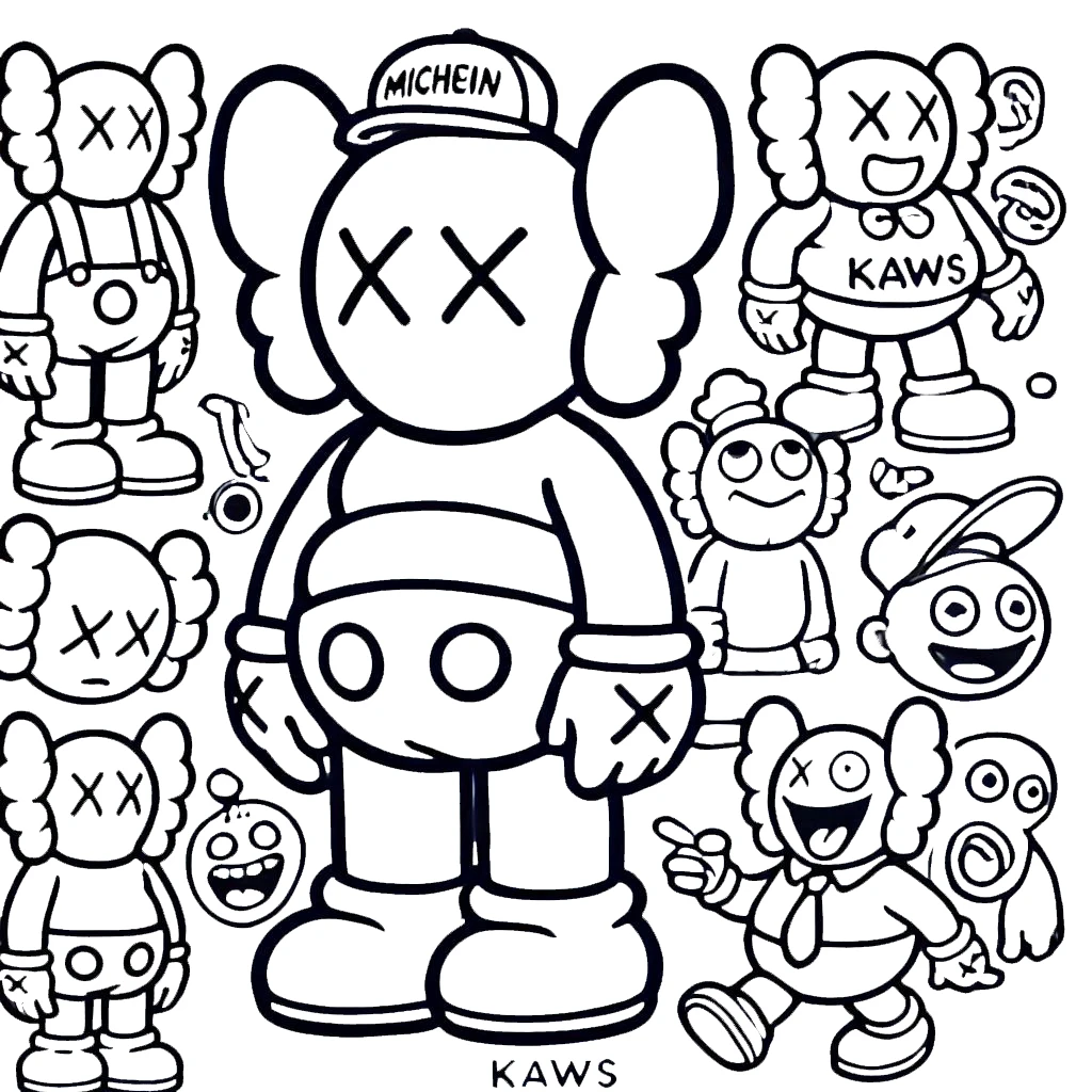 coloriage Kaws et dessins