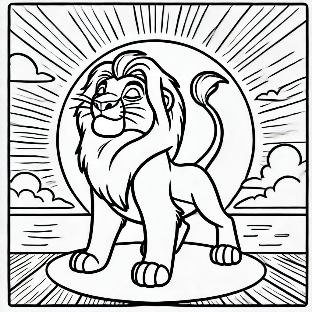 coloriage Mufasa en ligne pour enfant