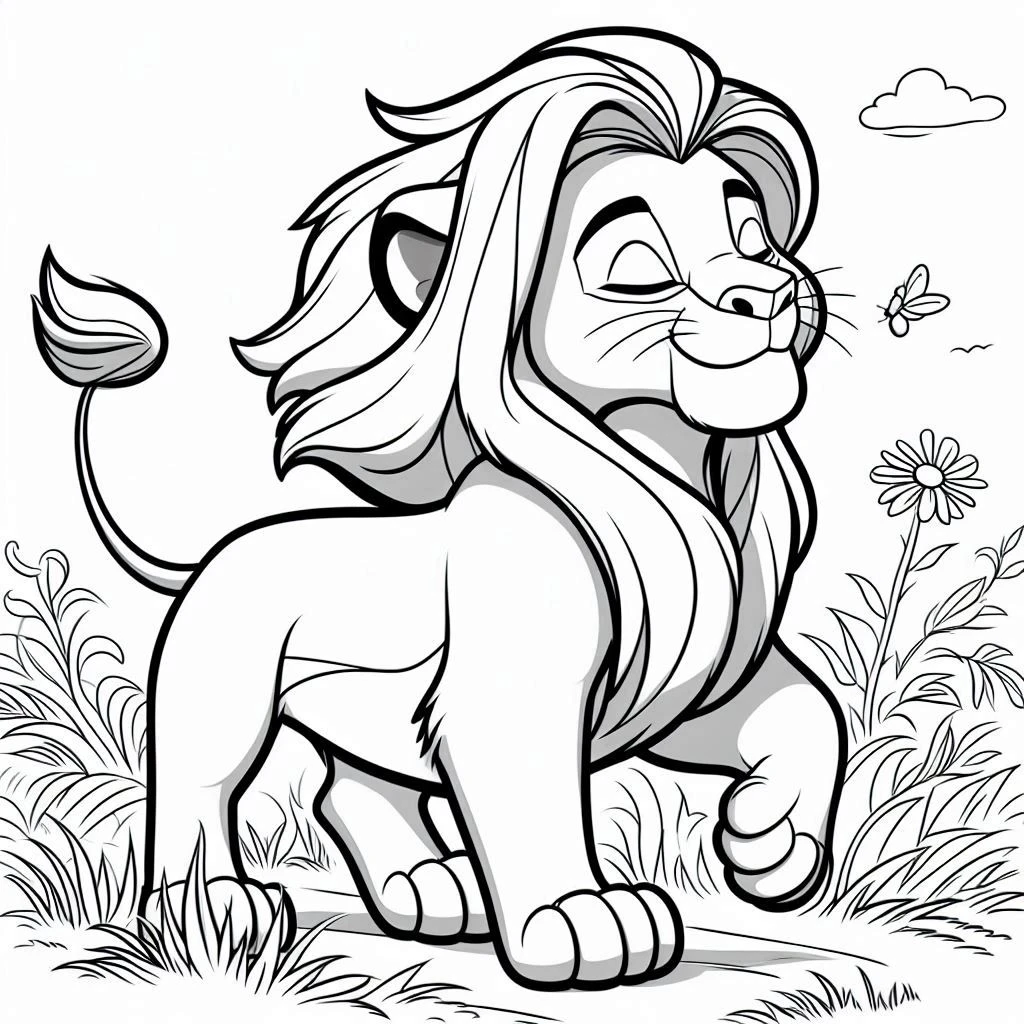 coloriage Mufasa gratuit à imprimer 1