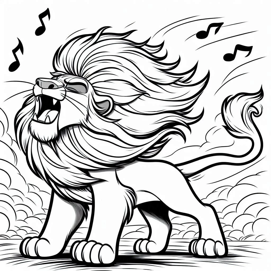 coloriage Mufasa pour enfants à imprimer