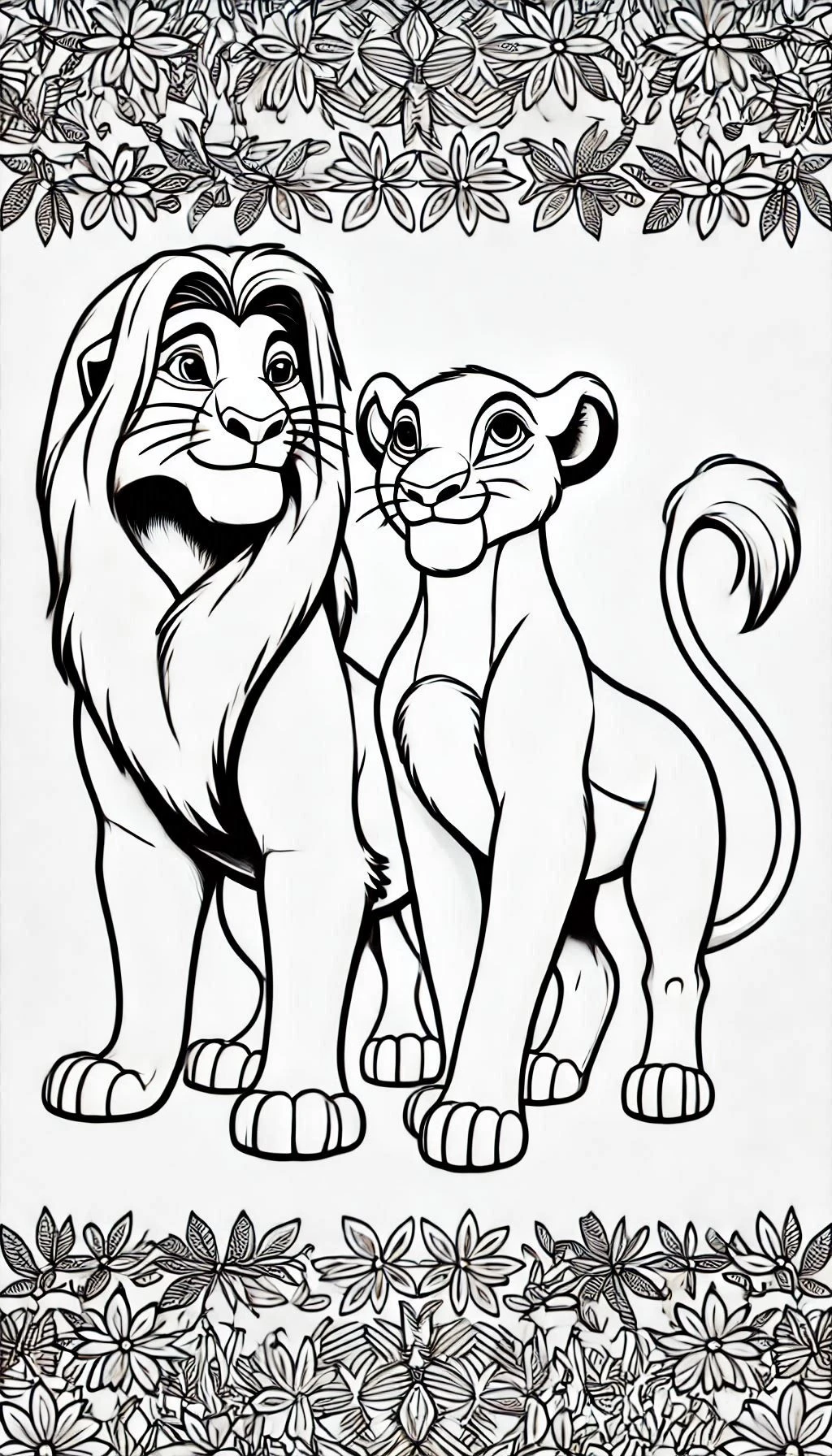 coloriage Mufasa a dessiner en ligne 1