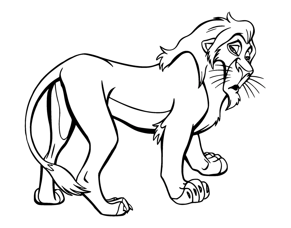 coloriage Mufasa à imprimer gratuit 1