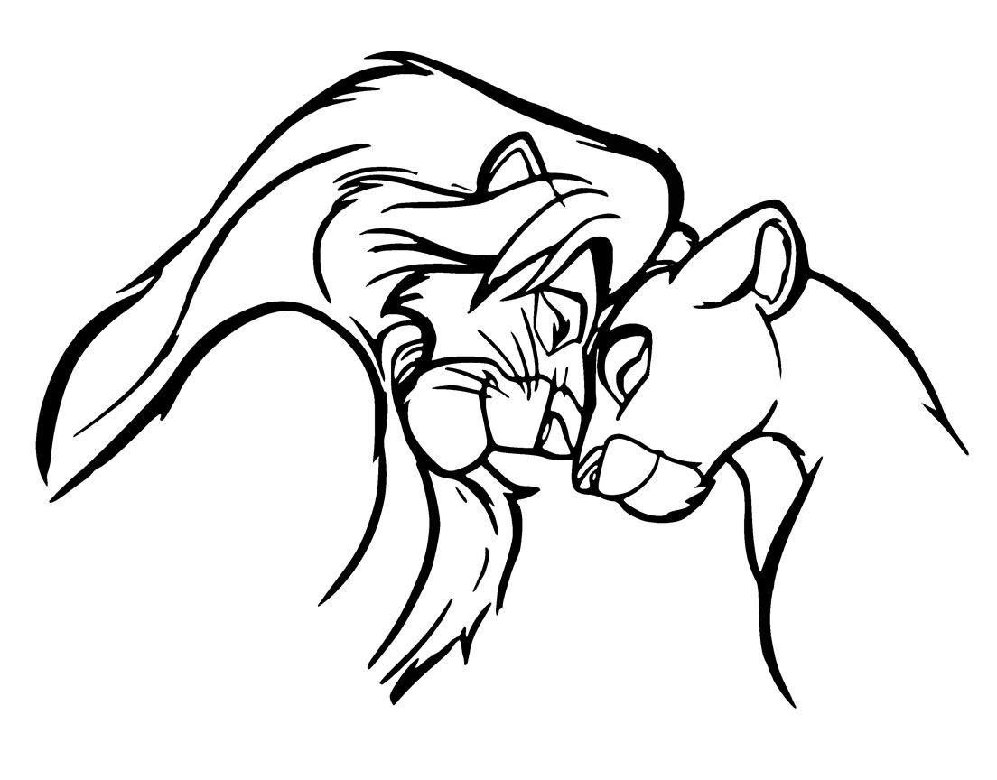 coloriage Mufasa à imprimer pour enfant de 2 ans 1