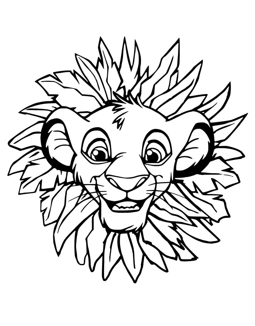 coloriage Mufasa a dessiner en ligne