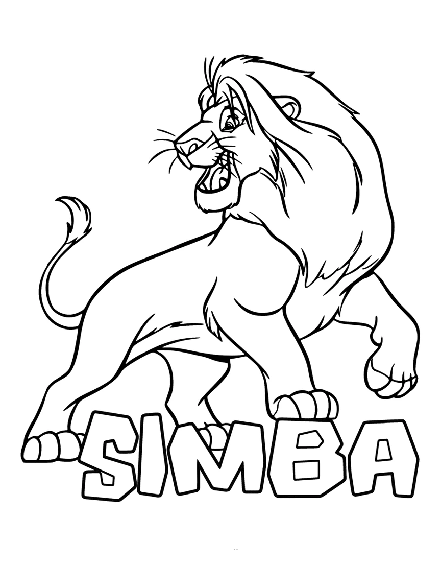 coloriage Mufasa à imprimer gratuit