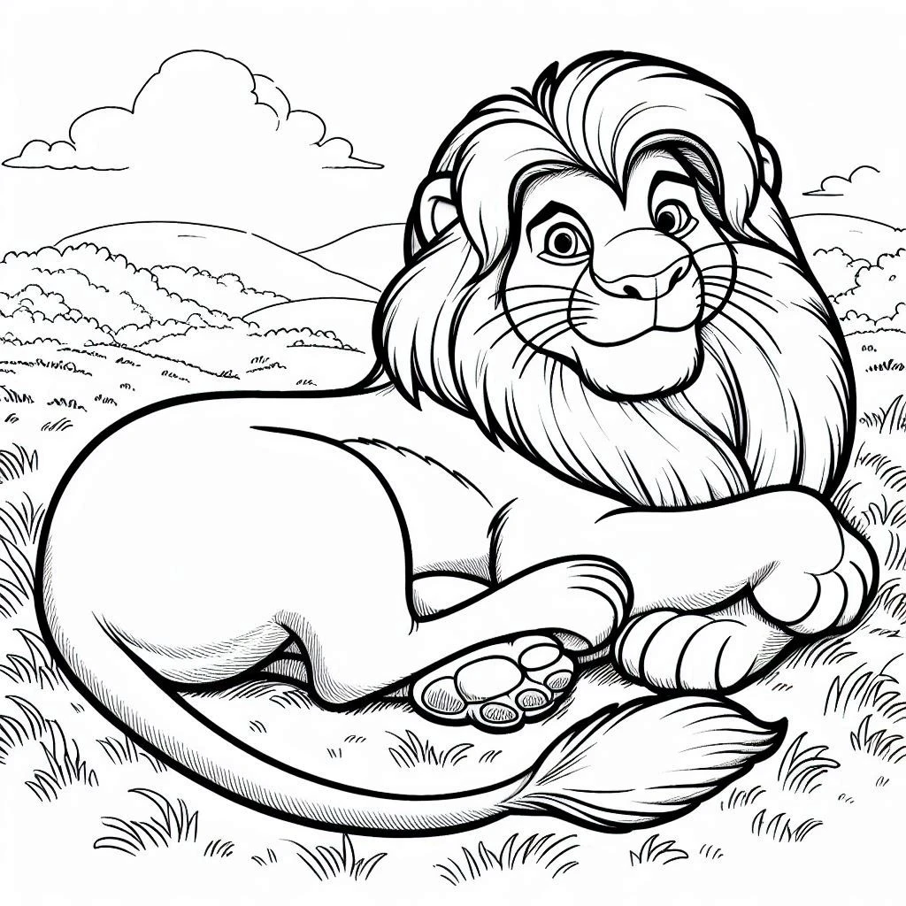 coloriage Mufasa gratuit à imprimer