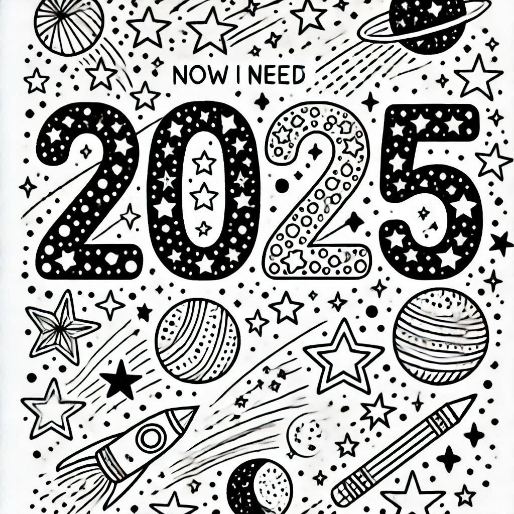 coloriage Nouvel An 2025 et dessins