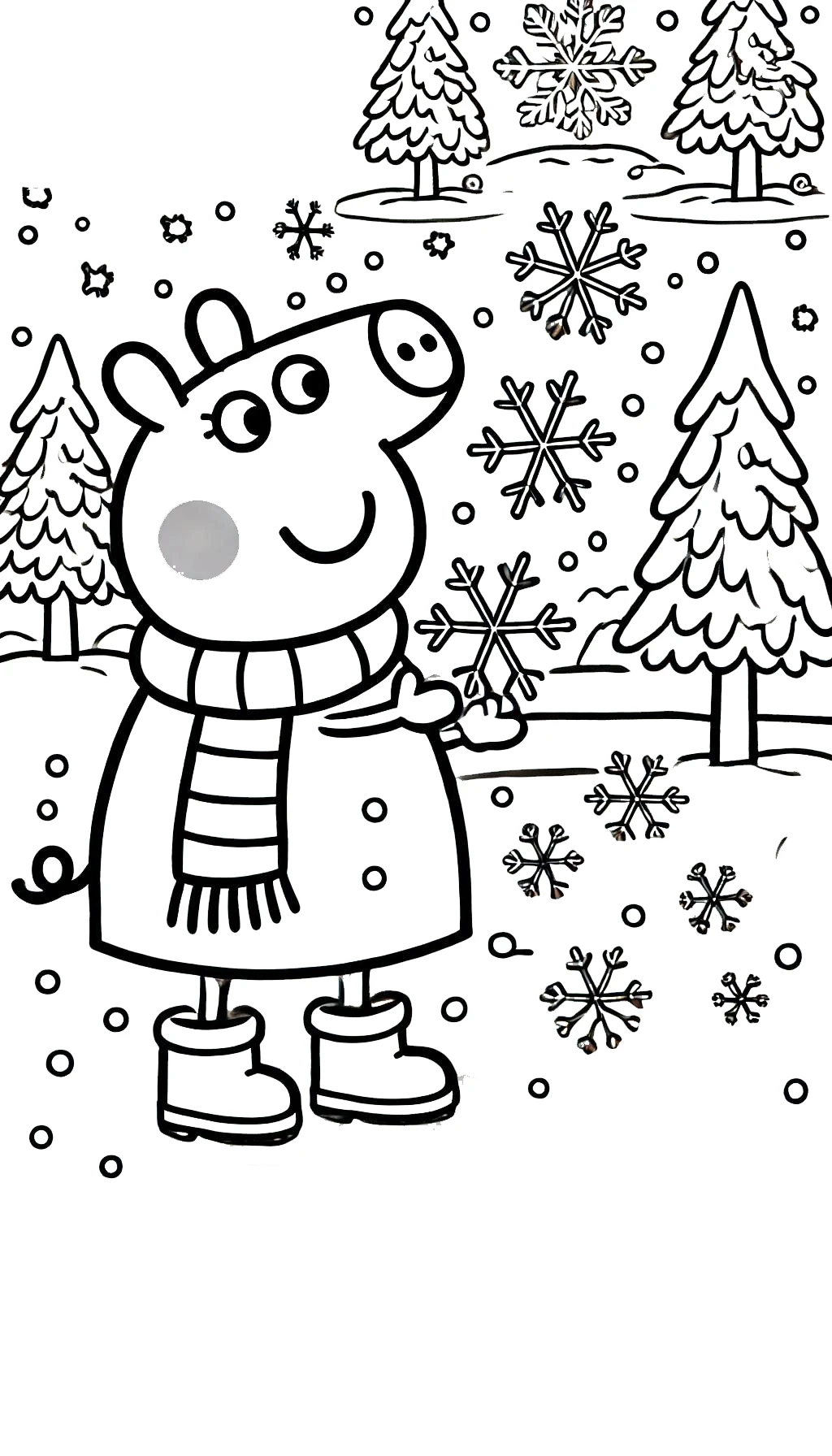 coloriage Peppa Pig Noël et dessin a imprimer