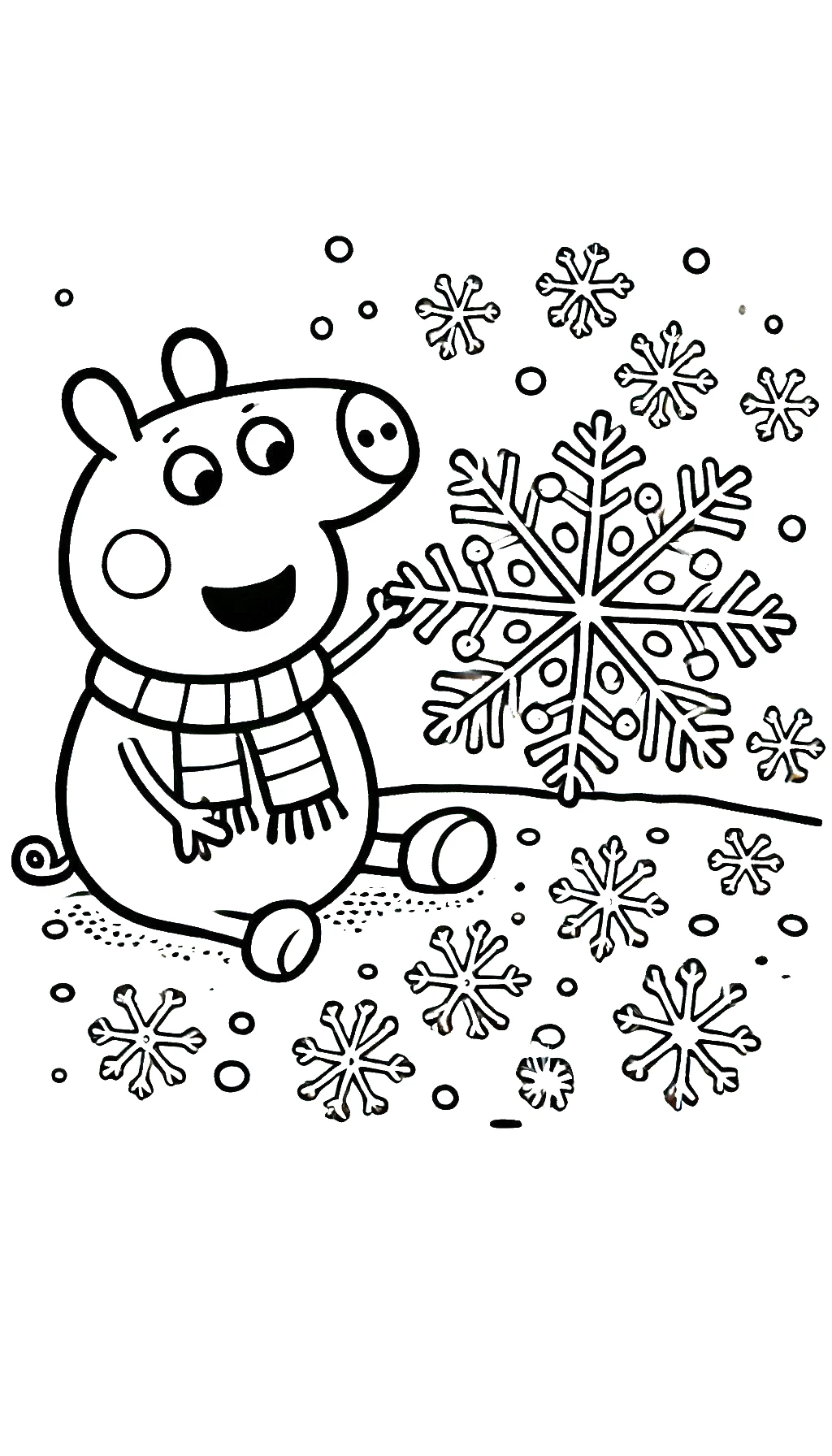 coloriage Peppa Pig Noël gratuit en ligne