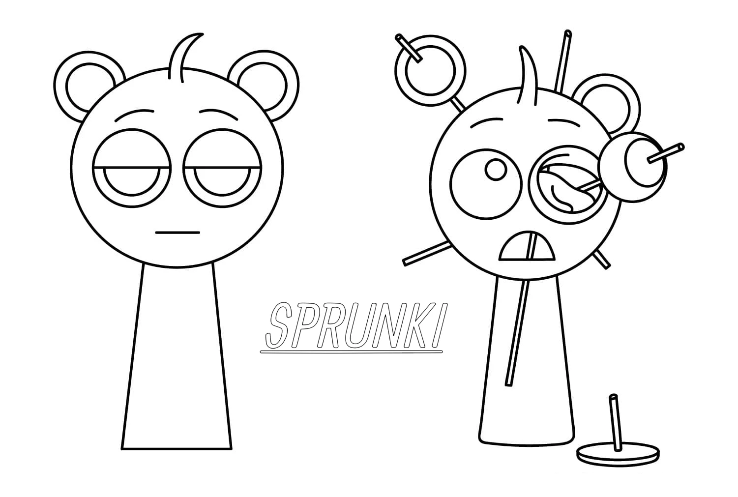 coloriage Sprunki a colorier en ligne gratuitement 2