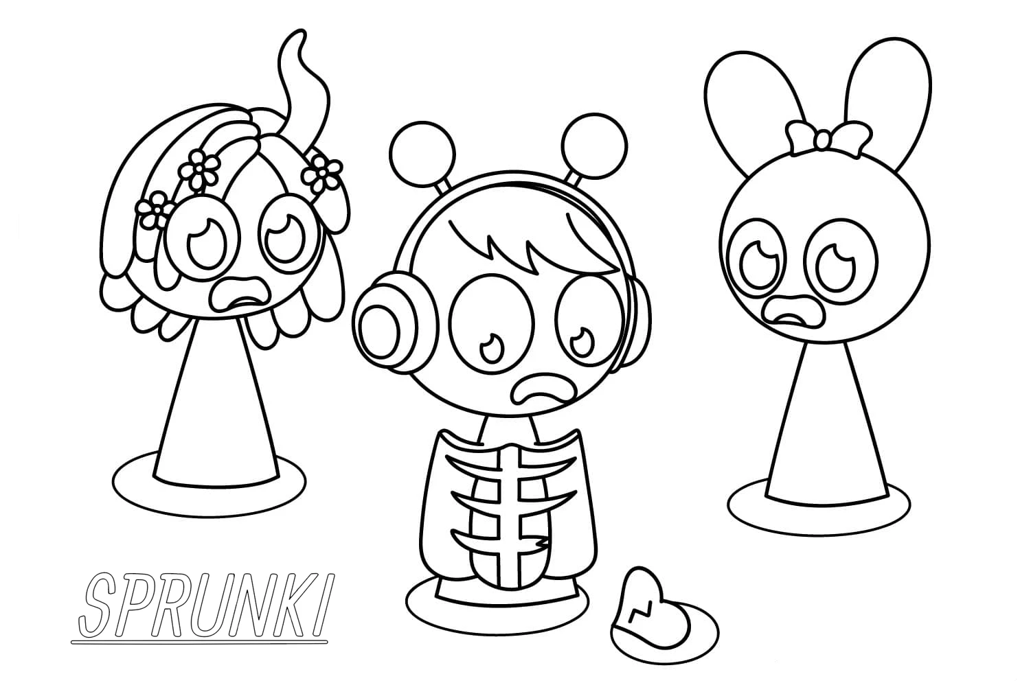 coloriage Sprunki à imprimer pdf